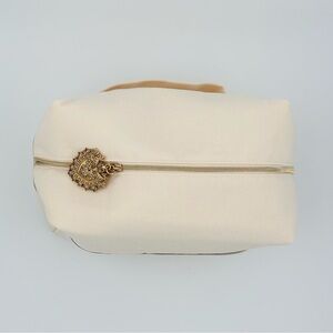 NWT Dolce & Gabbana Devotion off-white zip pouch luxury holiday travel gift